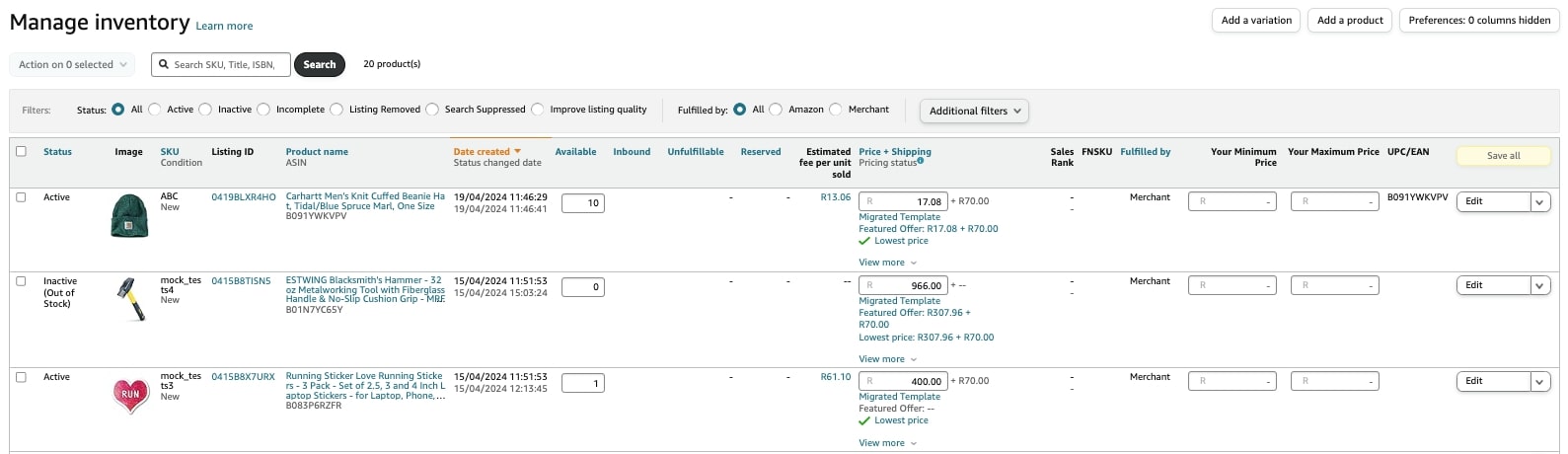 Manage inventory on Amazon Marketplace Manage inventory on Amazon Marketplace