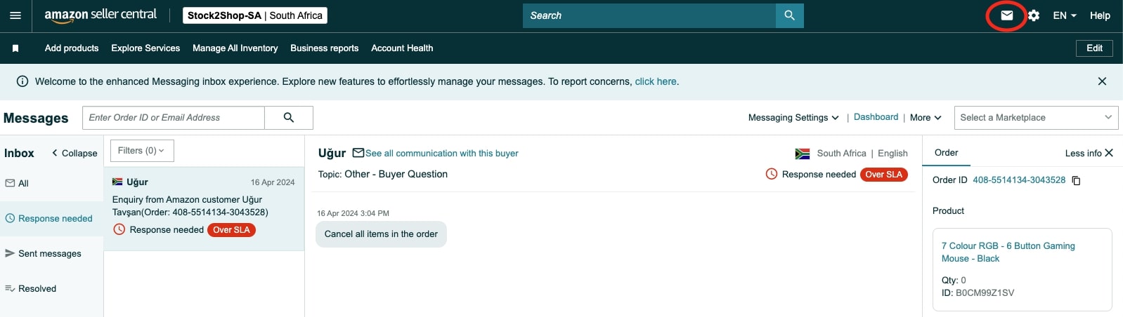 Amazon Seller Central Messaging Centre Amazon Seller Central Messaging Centre