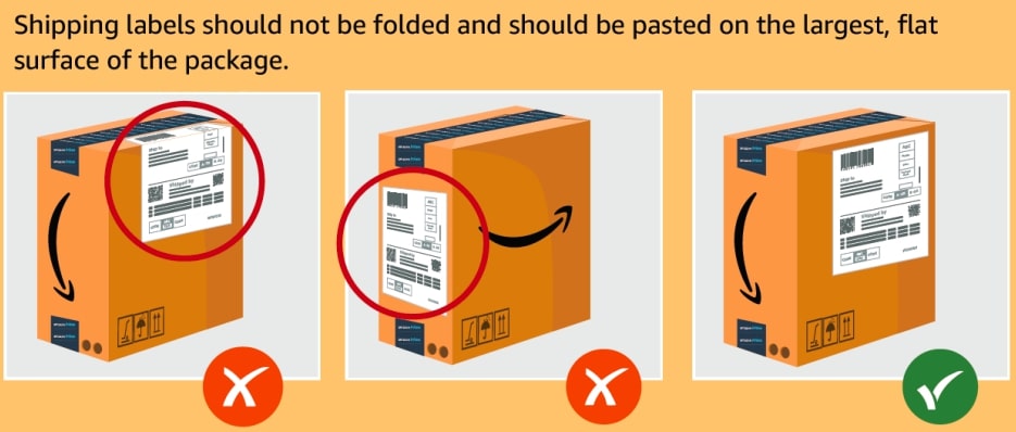 Package labels must be applied in accordance with Amazon guidelines print-shipping-label