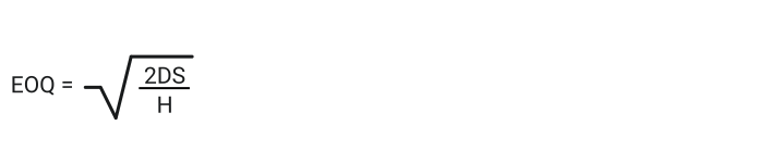 EOQ formula EOQ Formula
