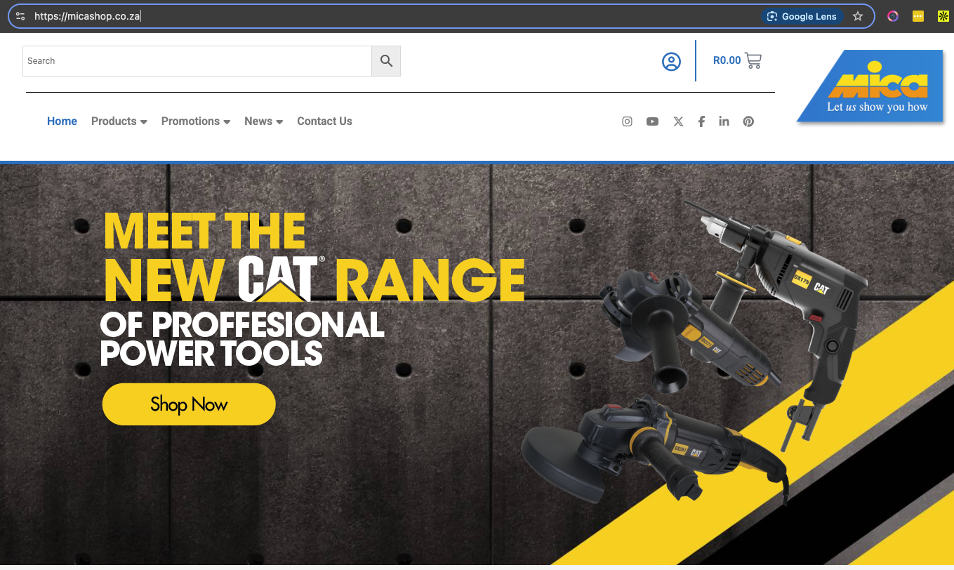 Mica online shop visibility